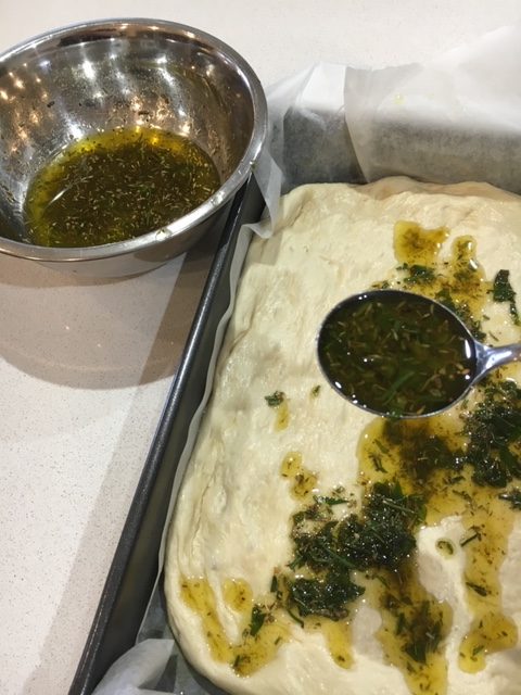 Focaccia with Herb Oil